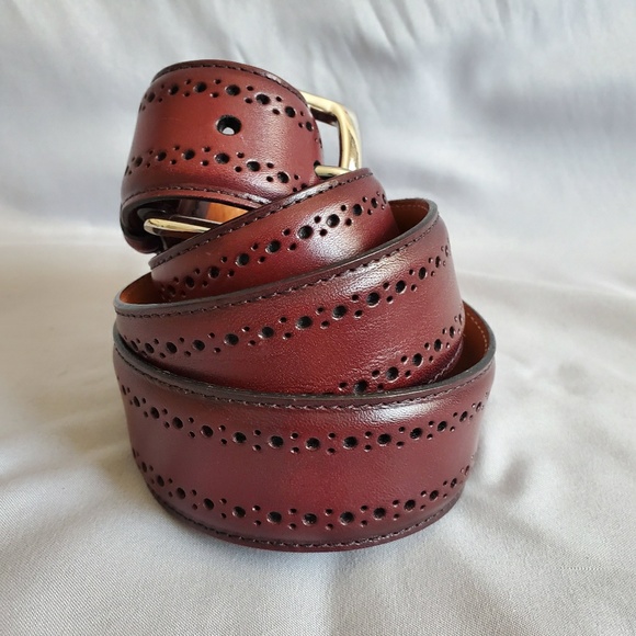 oxblood dress belt